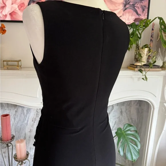 Ieena for Mac Duggal Black Ruched Jersey Gown - Picture 7 of 12